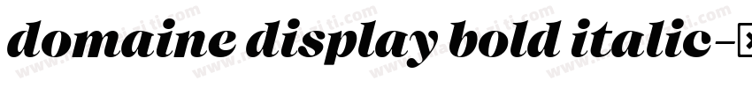 domaine display bold italic字体转换